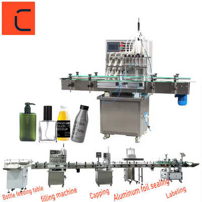 Full Automatic Desktop Small Volume Liquid Filling Machine Capping Machine Labeling Machine Whole Filling Line