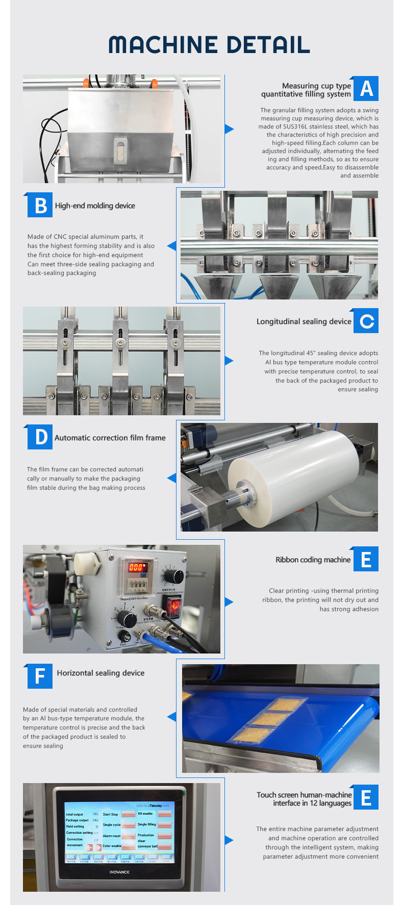 food drink powder bag packing machine drinks instant tea packing machine  vertical fruit green tea powder packing machine