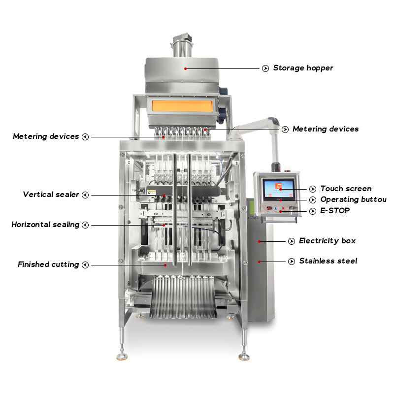 powder packing machine Multi-lane Automatic sachets coffee powder packing machine coffee stick fill Sachet Packing Machine