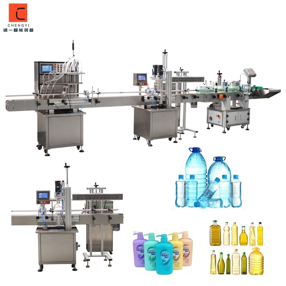 Full Automatic Desktop Small Volume Liquid Filling Machine Capping Machine Labeling Machine Whole Filling Line