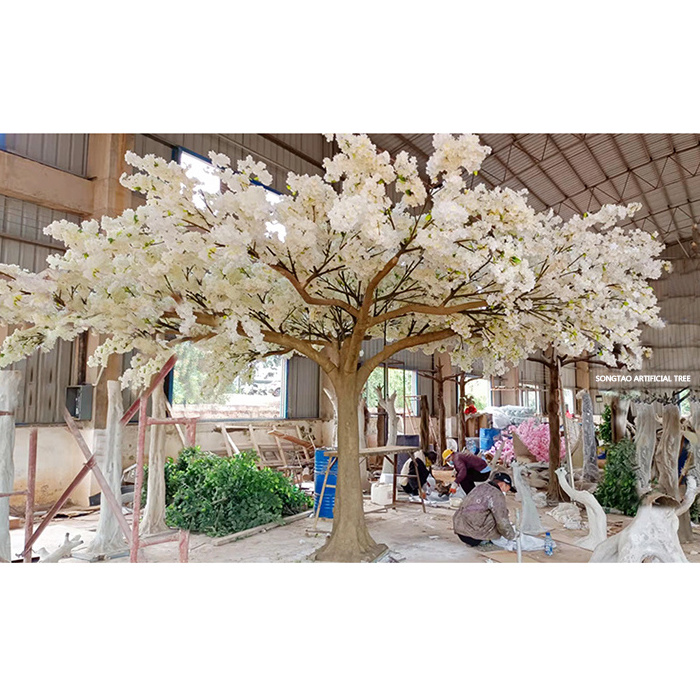 Wedding Decoration Artificial Cherry Blossom Tree white big Trees Sakura large Tree for sale