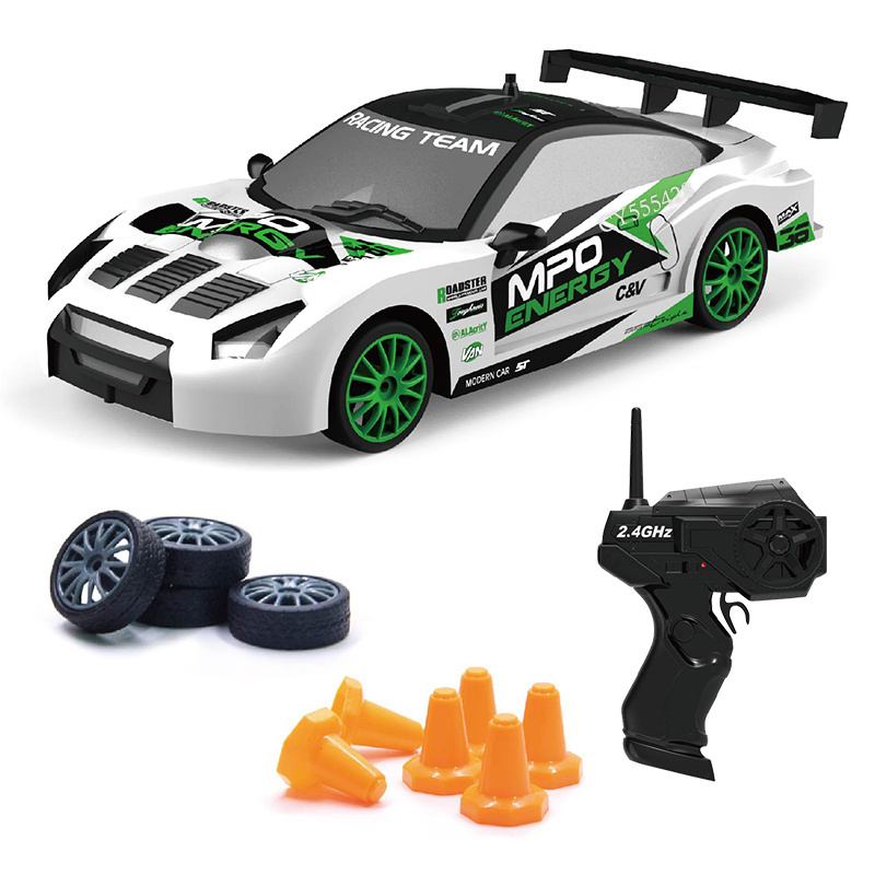 1/24 RC Drift Car High Speed Remote Control Drift Car RC Sport Racing Vehicle Toys With 6 Barricades And 4 Drifting Tire