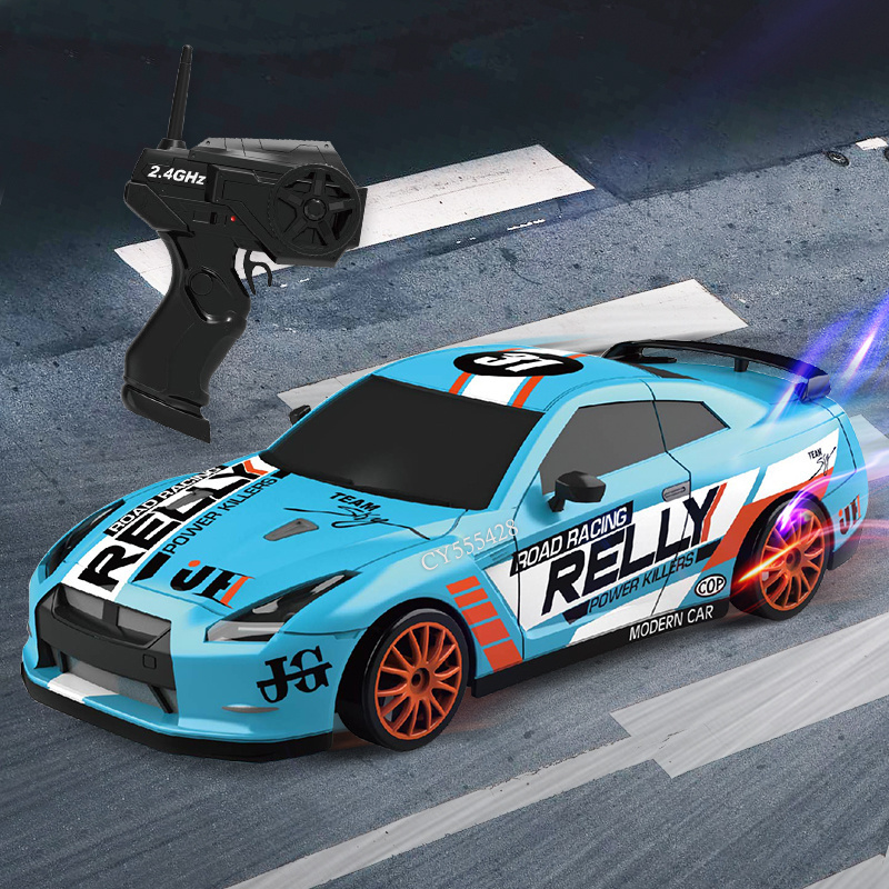 1/24 RC Drift Car High Speed Remote Control Drift Car RC Sport Racing Vehicle Toys With 6 Barricades And 4 Drifting Tire