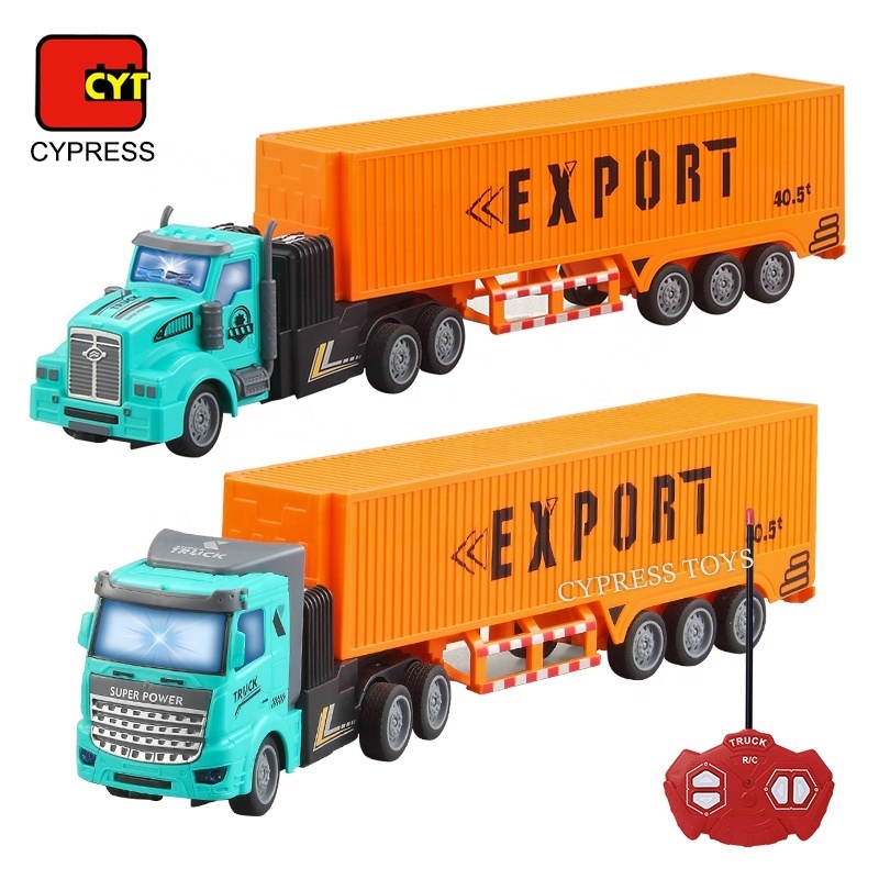 Hot Sale Remote Control Toys RC 4WD Truck Model Kit 1/48 Tanker Truck RC Trailer Truck Toys With Light