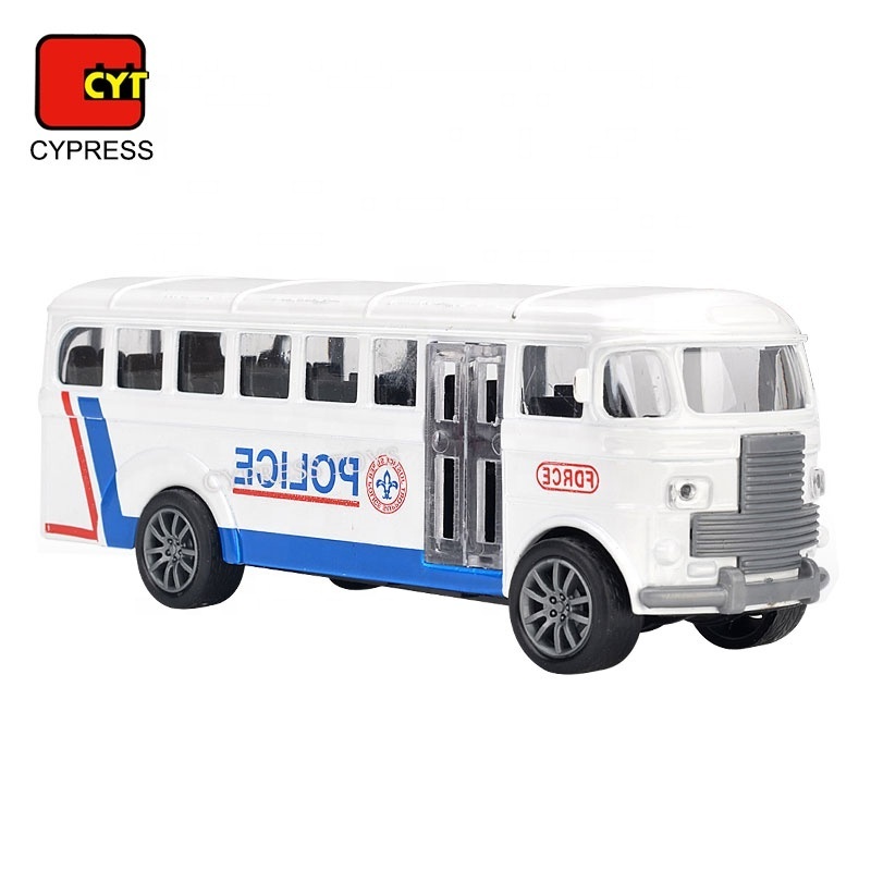 New arrival Mini Diecast School Bus With Learning Traffic Tool Cards Die Cast Car Model Vehicle Toy