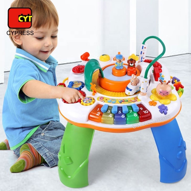 2 in 1 Funny Baby Educational Toys Musical Learning Activity Table