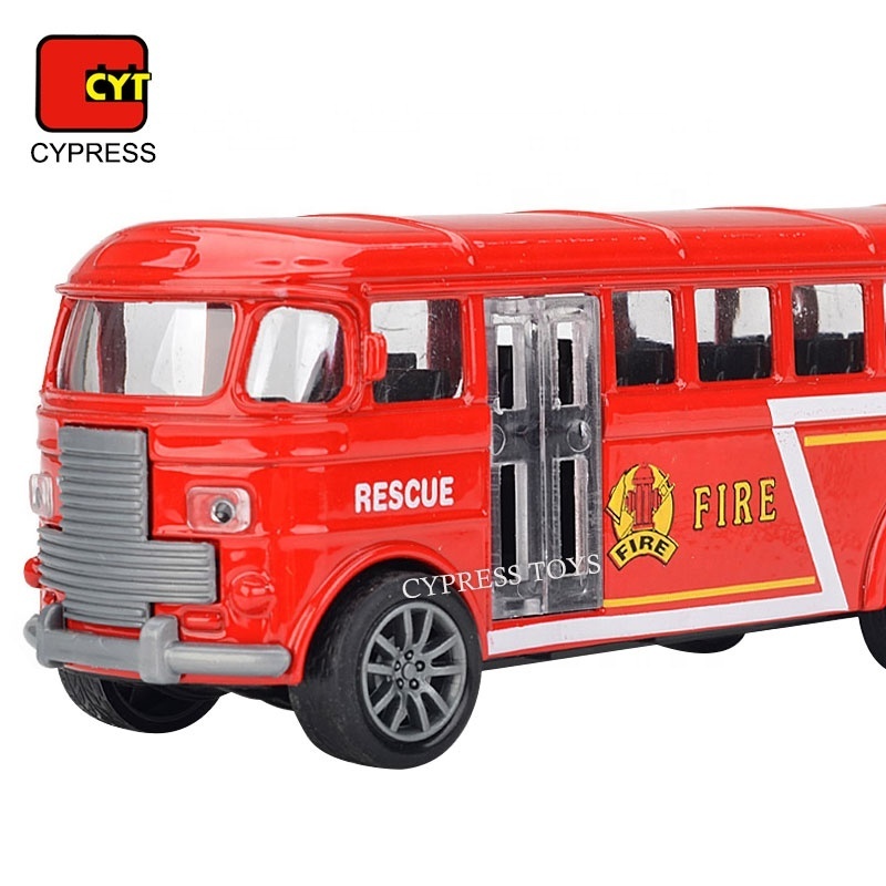 New arrival Mini Diecast School Bus With Learning Traffic Tool Cards Die Cast Car Model Vehicle Toy