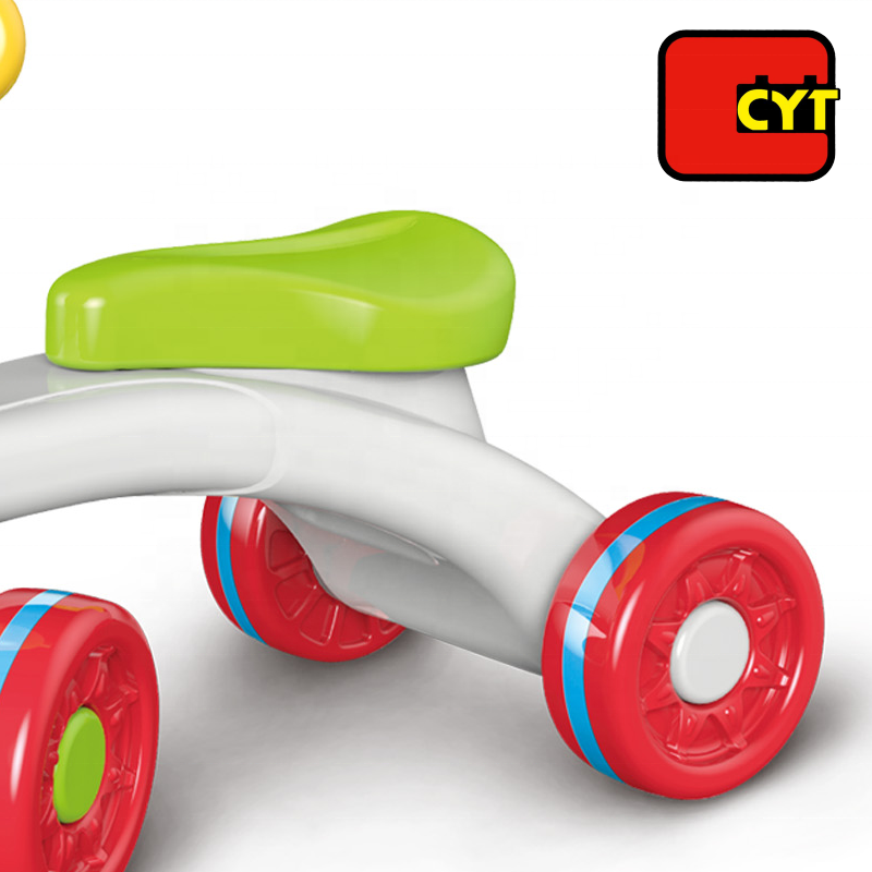 4 wheels baby scooter plastic indoor kids toy car slide for wholesale