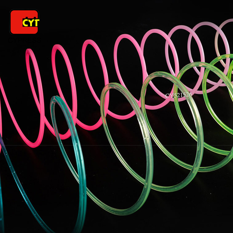 Hot Sale Mini Plastic Rainbow Coil Spring Toy Relieves Stress Slinkys Toys For Kids