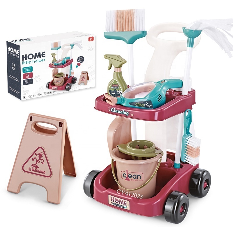 Role Play Toys Clean Car Toy W/Dust Collector Cleaning Set For Kids