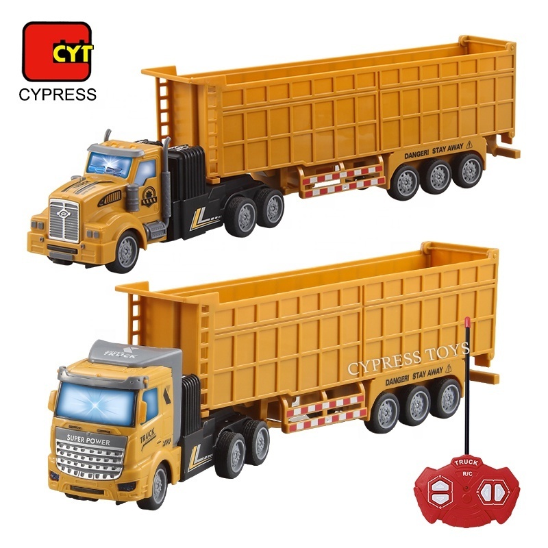 Hot Sale Remote Control Toys RC 4WD Truck Model Kit 1/48 Tanker Truck RC Trailer Truck Toys With Light