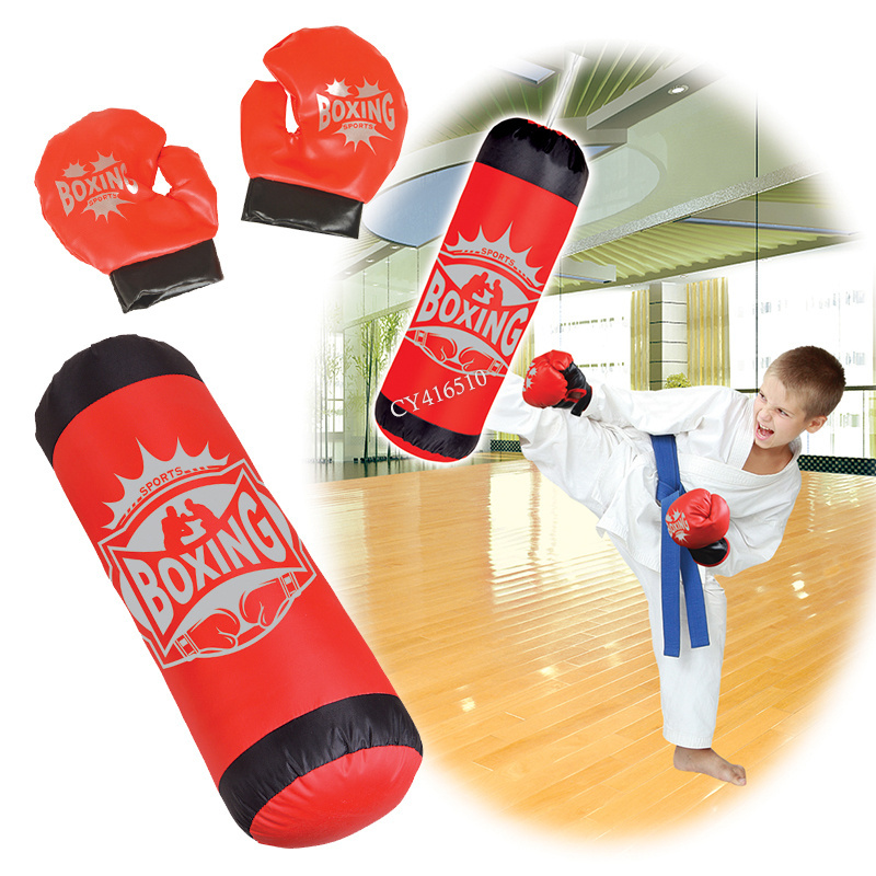 Wholesale Kids Sports Toys Punching Bag Mini Boxing Bag Set Toy Includes BoxingGloves For Boys