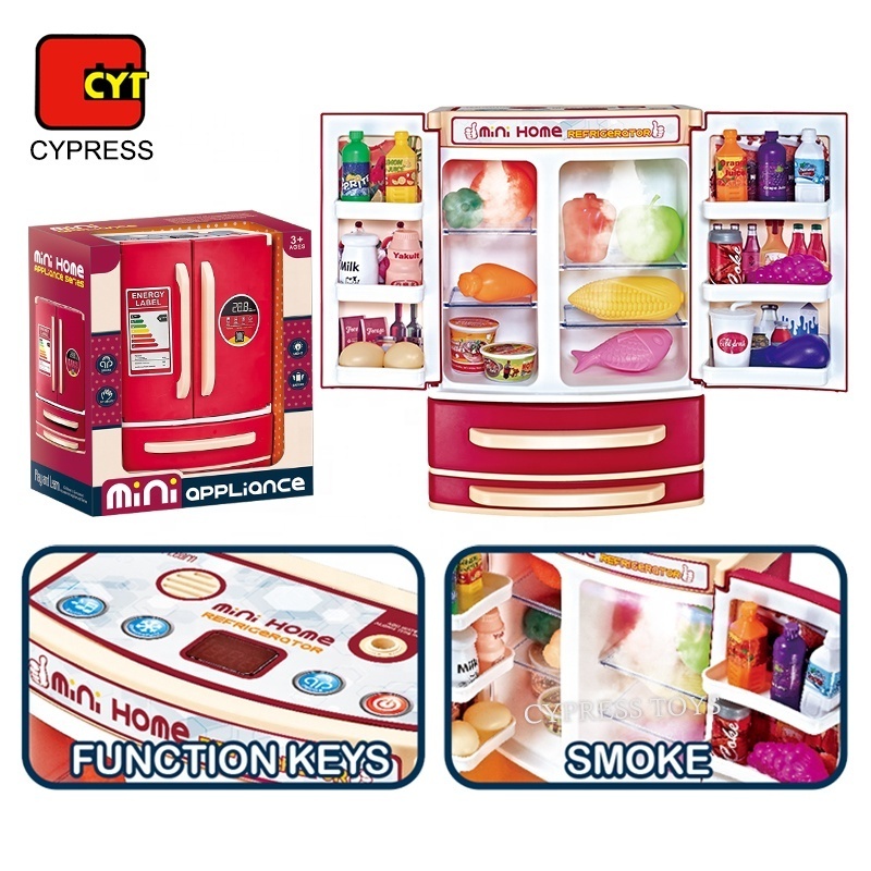 Factory Kids Mini Refrigerator Toys Home Appliances Toys Mist Refrigerator Toy With Music & Light