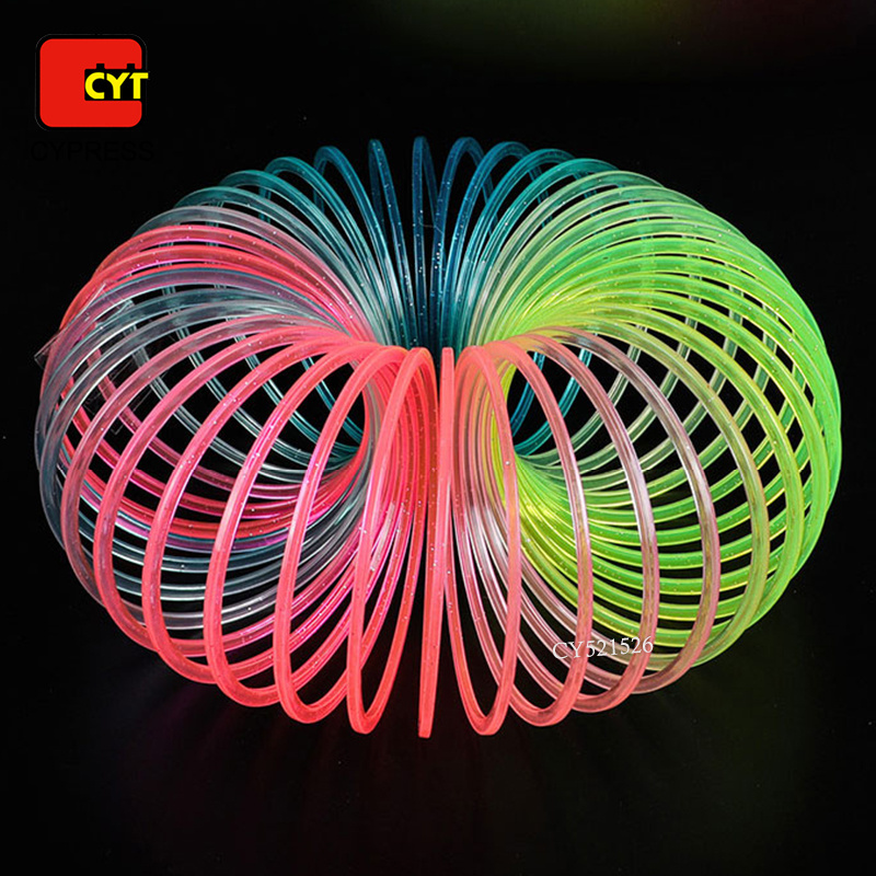 Hot Sale Mini Plastic Rainbow Coil Spring Toy Relieves Stress Slinkys Toys For Kids