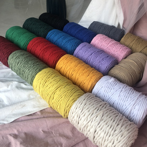 Lowest price  Home Decor 3MM 100m roll colored cotton rope macrame cord DIY rope