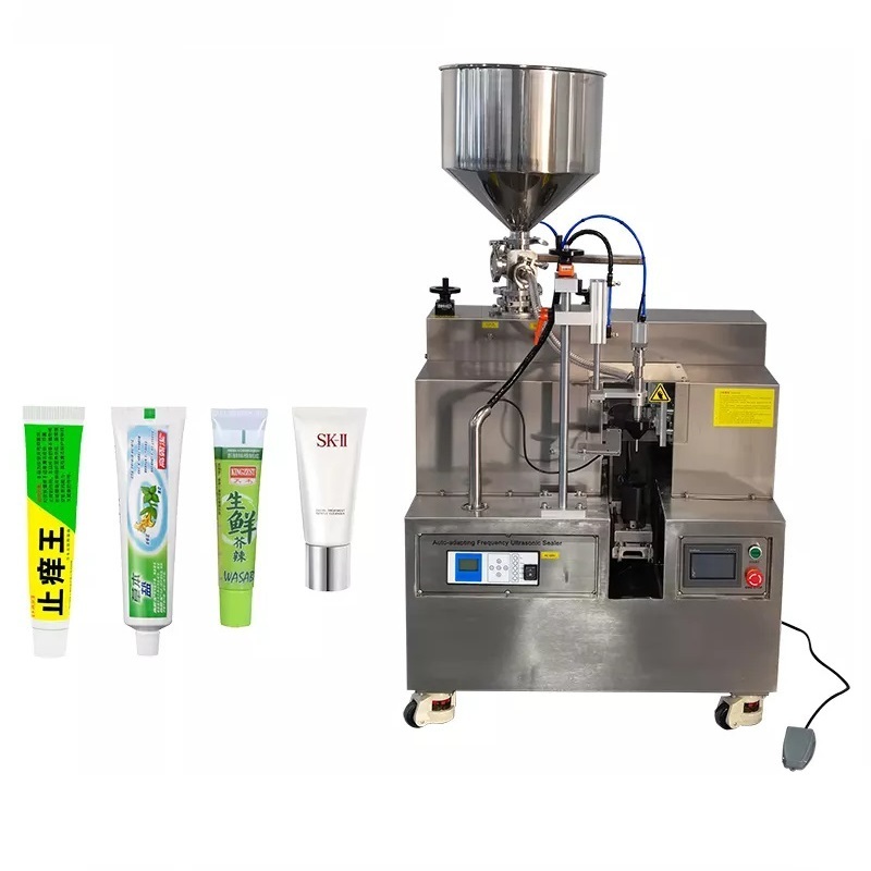 Ultrasonic tube tail cutter automatic filling machine doypack liquid filling machine for toothpaste aluminum tube