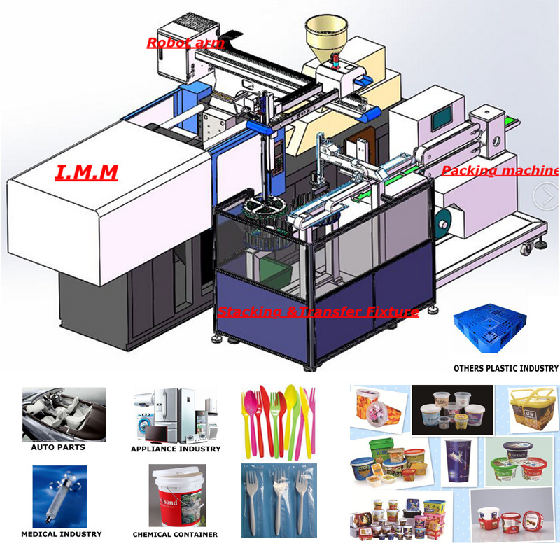 PP PS plastic cutlery automatic packaging machine for spoon fork knife