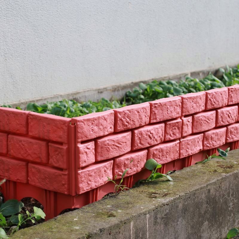 Outdoor Interlocking Assemble Easily, Brick Grass Garden Border Fences Plastic Lawn Edging Garden Retractable Fences/