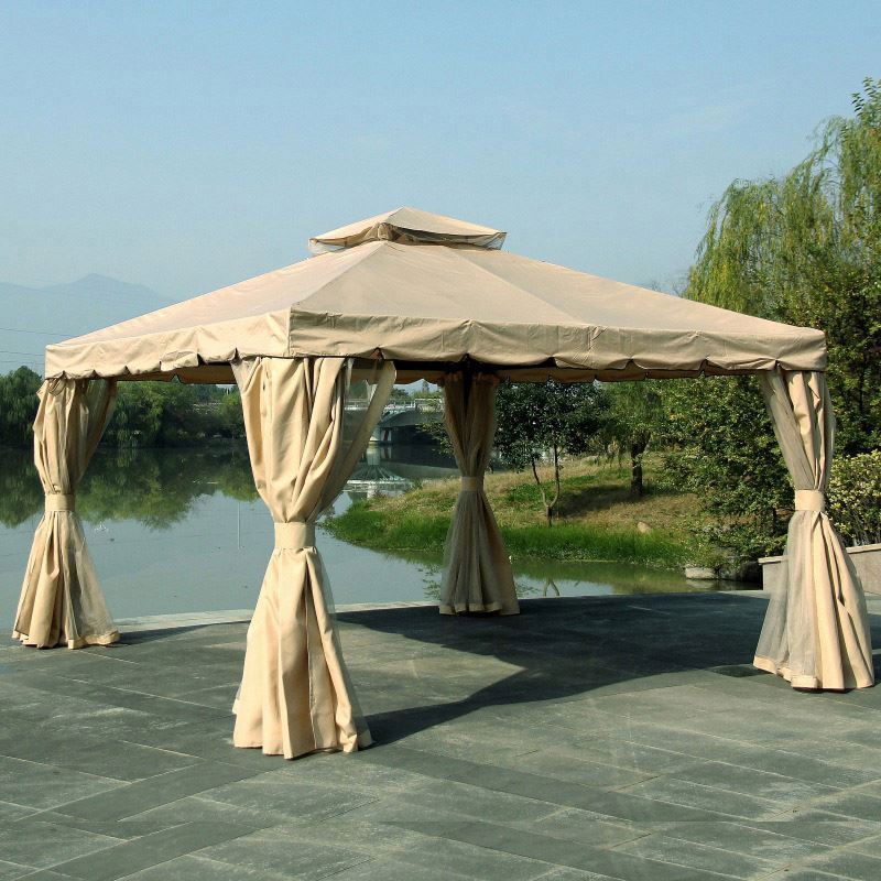 Fabric waterproof curtain netting,Roof Outdoor Garden Party Metal Frame cheap Aluminium Gazebos patio sunshade tents/