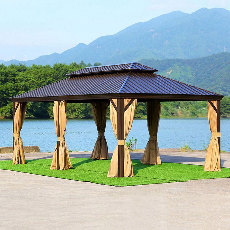 With Mosquito Net High,Quality  Sun Protection Casual Waterproof Aluminum Gazebo Sidewall Outdoor tents/