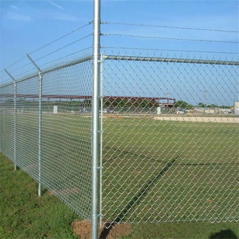 2M Height 6'X12' Temporary,  Galvanized Poultry Farm Cyclone Wire Security Fences Removable Galvanized Chain Link Fences Panels/