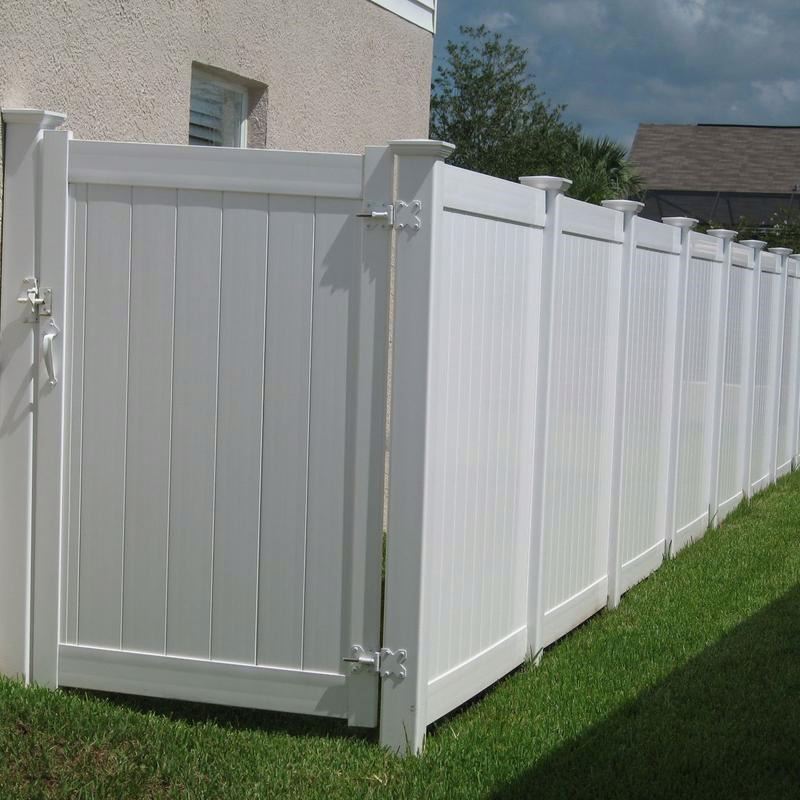 High Quality Attractive Wholesale, White 6 Feet High 6 Feet*2 Wide Full Privacy Vinyl Fences Double Door Gate For Home/