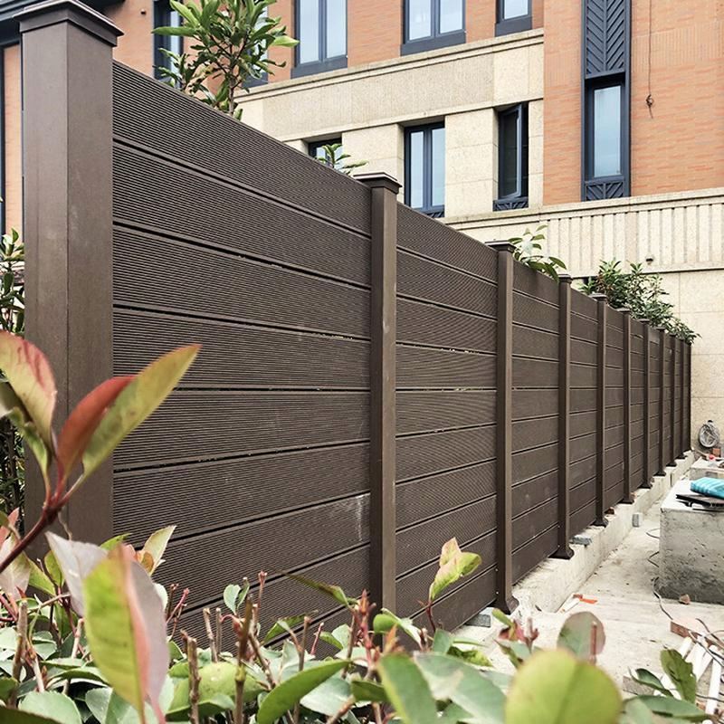 Modern Design Black Aluminium, Fence And Gate Garden Boundary Privacy Slat Fencing Systems Wood Plastic Composite/