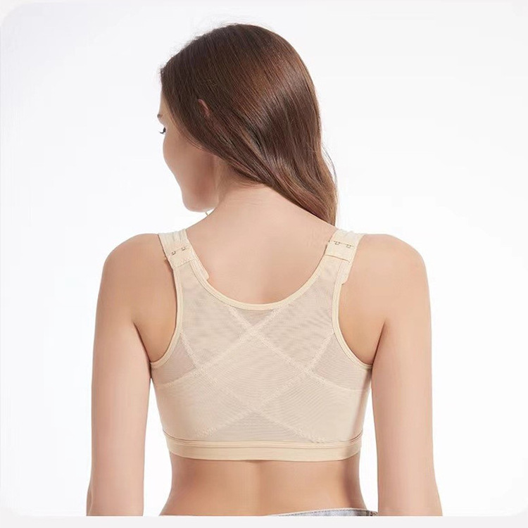 Factory Sale Directly Front Closure Adult Mesh Nursing Bra Plus Size Women Bra Posture Correction Big Size 7xl