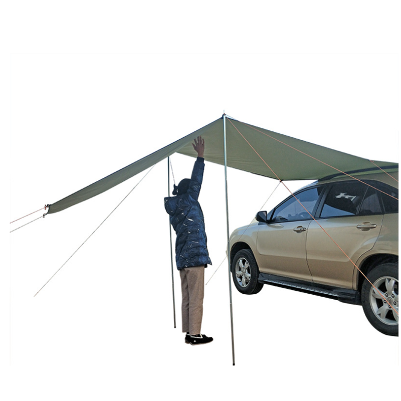 Outdoor Truck Canopy Sun Shade Rainproof Tarp Sunshade Car Tent Awning Car Side Rear Canopy For Travel Boating Beach Camping