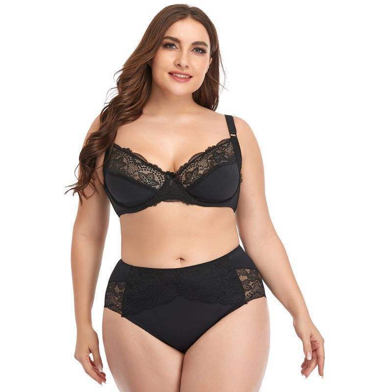 Manufacturer Plus Size 38 42 Size Luxury Women Sexy Lace Photo Comfort Top Underwire Pushup Big Cup Underwear Bra And Panty Sets