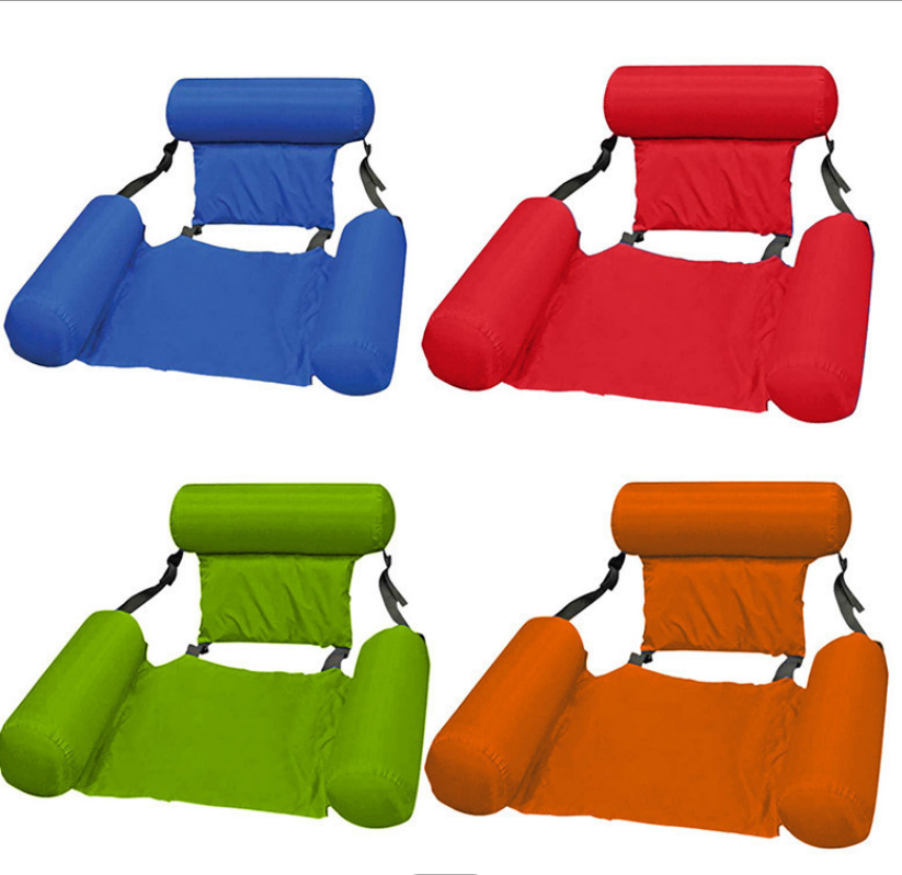 Water Lounger Hammock Pool Float Inflatable Rafts Swimming Pool Air Lightweight Floating Chair Portable Floating Hammock