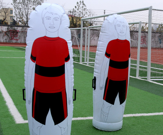 Manufacture hot selling football training equipment hot sale 1.70m inflatable football dummy tumbler mannequin