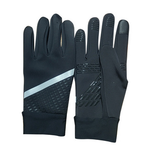 Wholesale Fleece Snowboard Snow Cold Weather Outdoor Sports Cowhide Leather Touch Screen Insulated Warm Winter Gloves