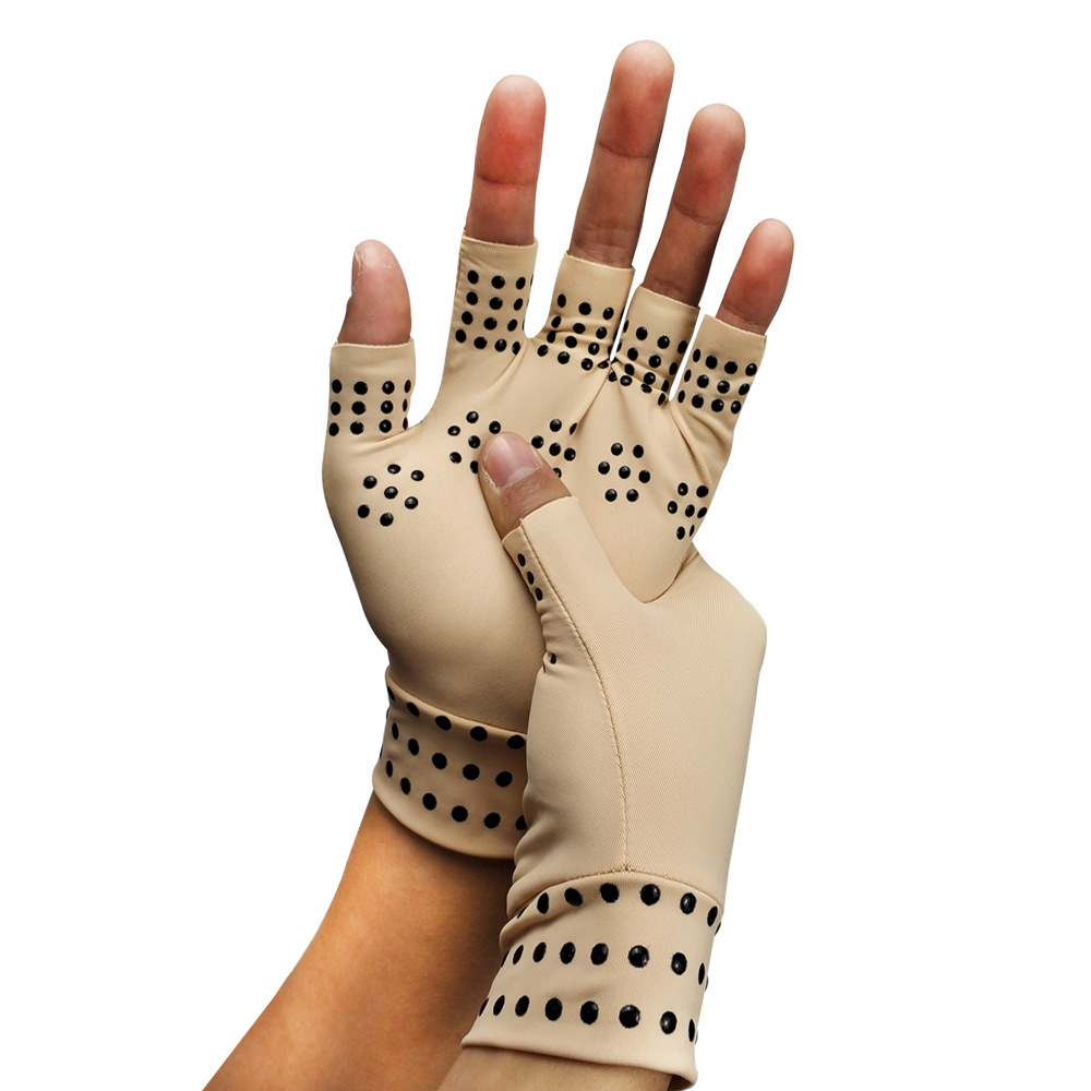 Hot Selling Half Finger Mild Compression Guantes De Artritis Arthritis Gloves Work Indoor, Computer Glue, Spandex Accept OEM ODM