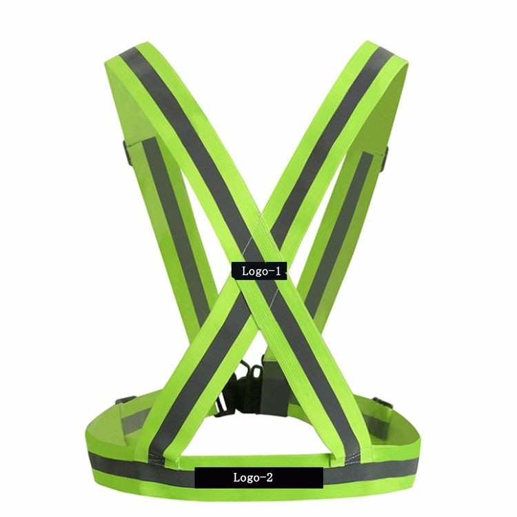 Wholesale High Visibility Safety Reflective Belt Fluorescent Yellow Cheap Reflective Vest Running Vest