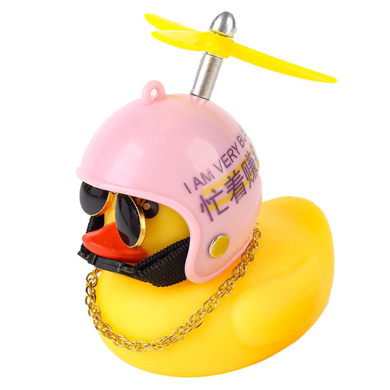 Fashion popular bicycle decoration Wind Rubber Duck Yellow Duck interior accessories for cars and bicycles