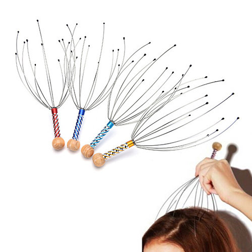 Stainless Steel Portable Octopus Head Scalp Massager for unisex