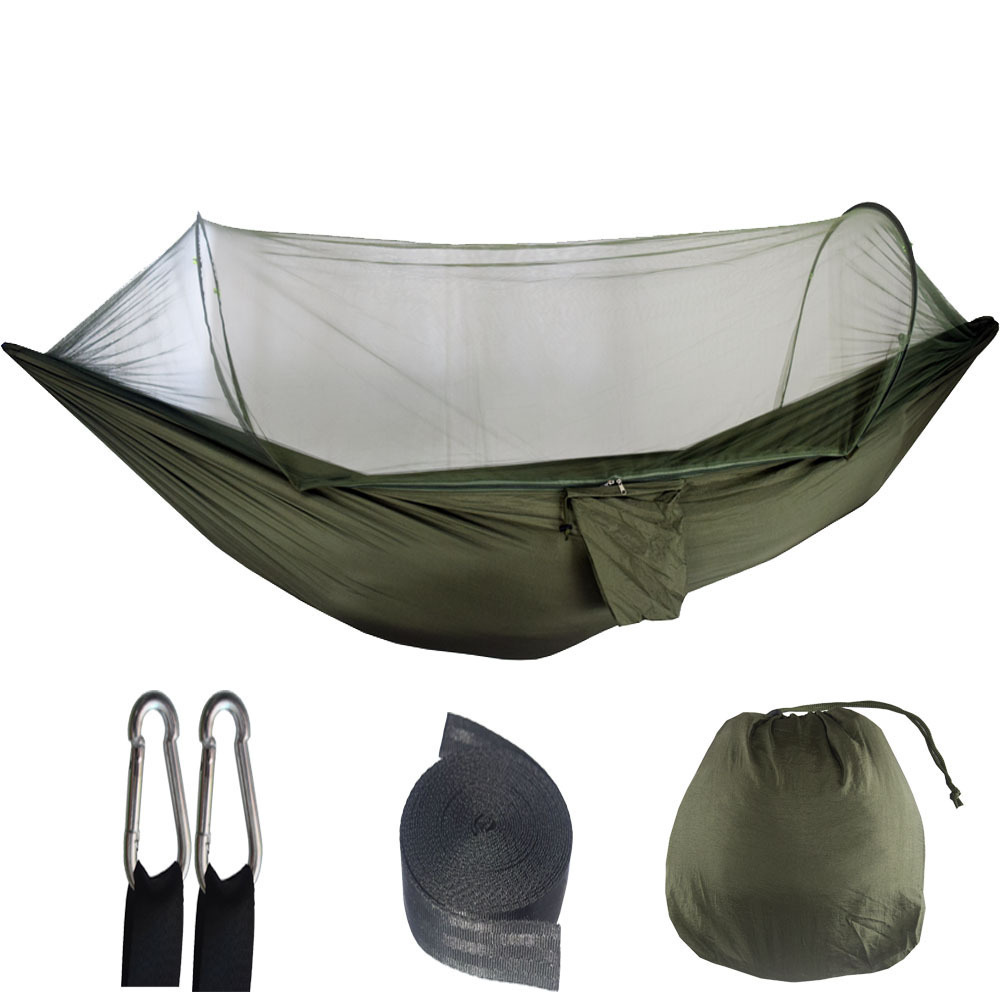 Camping Hammock with Mosquito Net Hanging Hammocks Tree Straps Swing Hammock Bed for Outdoor Backpacking Backyard Hiking