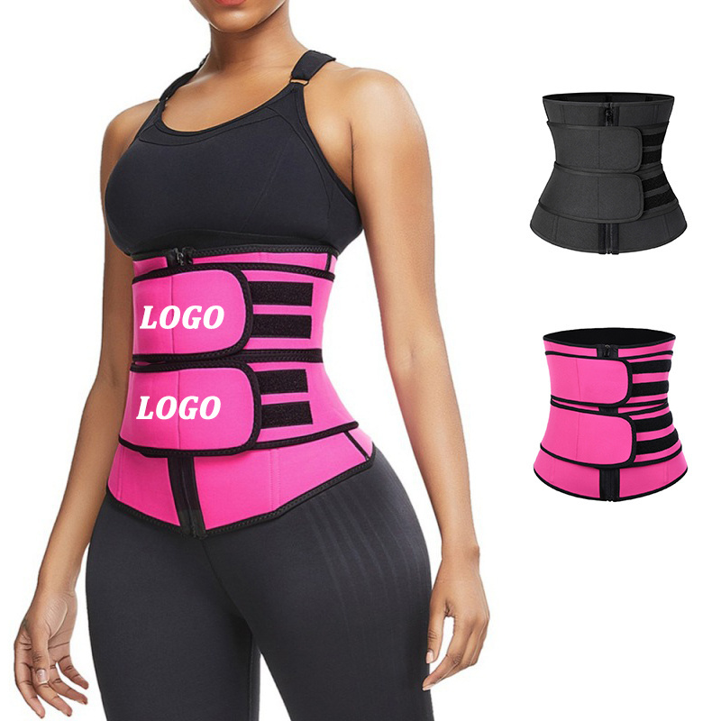 Women's Shapers For Gym Custom Logo High Quality Latex Waist Trainer Body Slimming Trimmer Belt With Straps