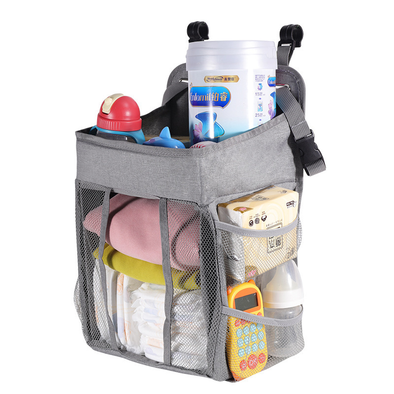 Nursery Nappy Diaper Caddy Organiser Bedside Baby Bed Diaper Hanging Storage Bag Crib Organizer