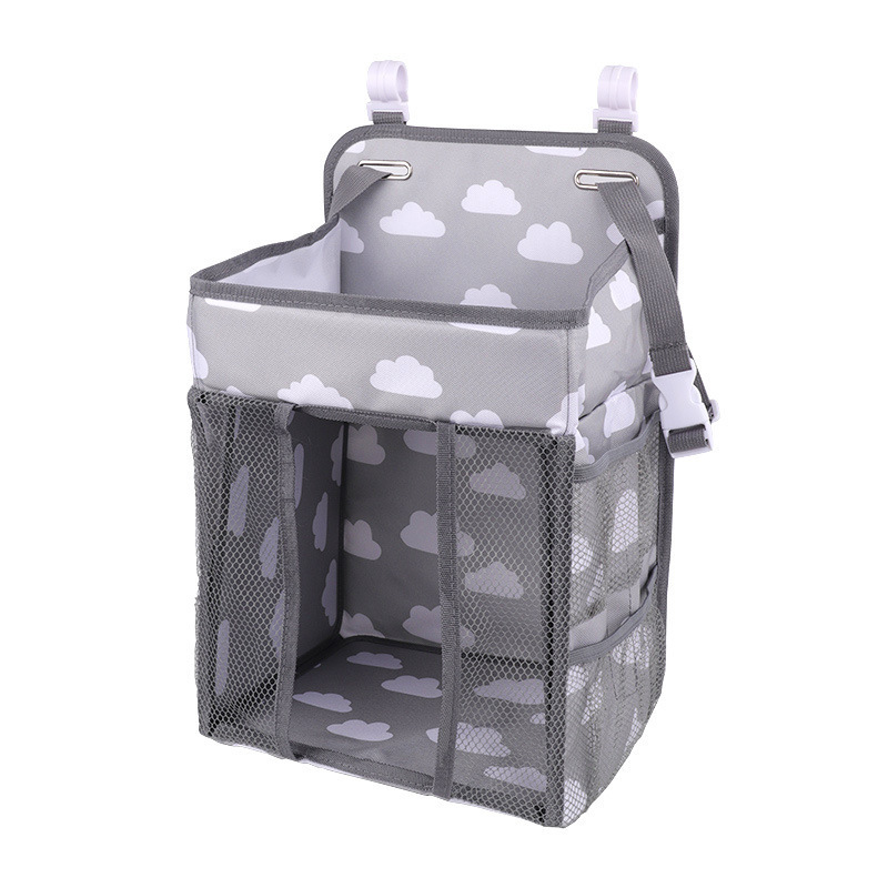 Nursery Nappy Diaper Caddy Organiser Bedside Baby Bed Diaper Hanging Storage Bag Crib Organizer