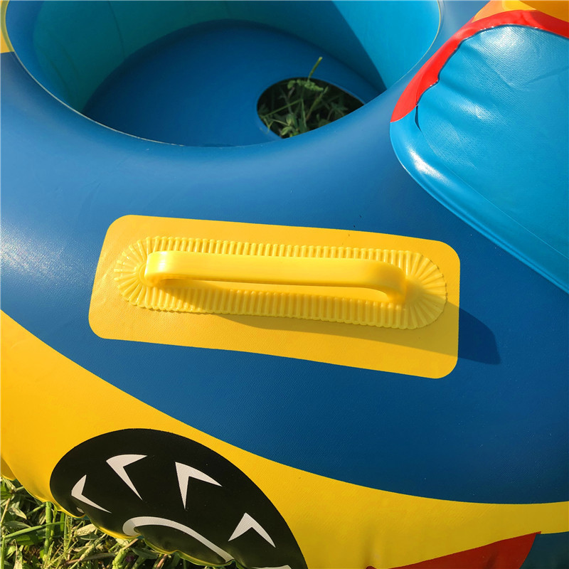 Kids Inflatable Swimming Seat Float Rings Car Horn Boat with Steering Wheel