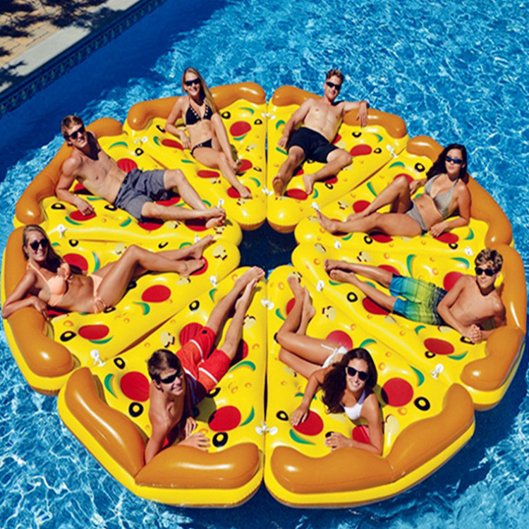 Unisex Mattress Swimming Pool Mat Inflatable Pizza Pool Float Pool Party Floats  Floating Raft Tanning Bed