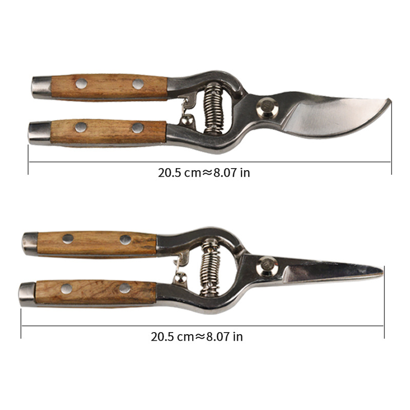 Garden Stainless Steel Wood Secatuers Garden Pruning Scissors Shears