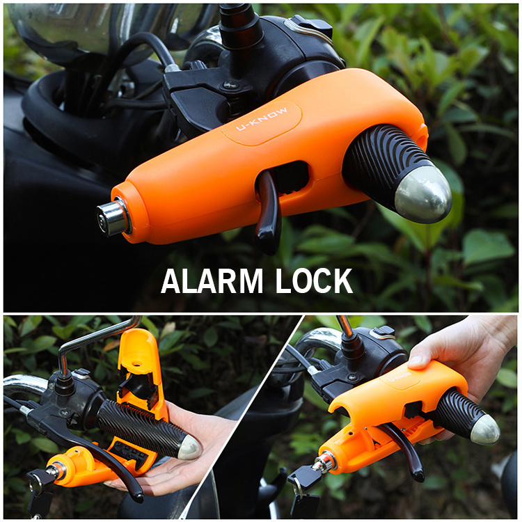 6 Colors Motorcycle Safety Brake Alarm Grip Lock Scooter Anti Theft Handlebar Safety Lock Brake Alarm Grip Lock