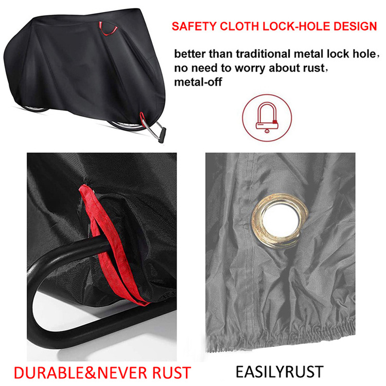 Bicycle Covers for 1 2 3 Mountain Ebike Electric Motor Bikes Outdoor Waterproof Rain Heavy Duty Bike Cover with Storage Bag