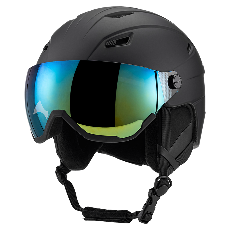 PC shell Integrally-Molded Snowboard Snow Ski Helmet with Goggle for Kid Adult