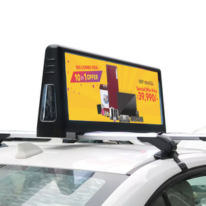 P2.5/P3/P4/P5 Car Advertising LED Screens Smart LED Display Screen Customized Outdoor Taxi Top Led Display SDK 3 Years IP 65