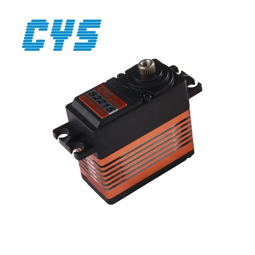 Factory wholesale CYS-S2215 60g 15kg Aluminum Middle Case Waterproof Digital CorelessTitanium Gear servo for 1/10 RC Car planes