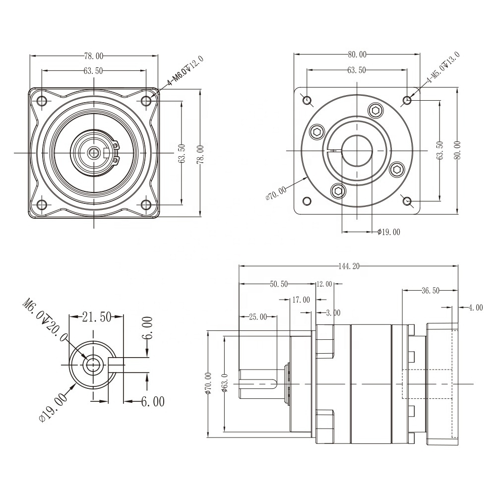 High torque planetary gearbox speed reducer gear box for motor transmission reduction gearbox